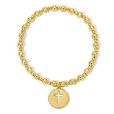 Beaded Bracelet w/ Cross Charm