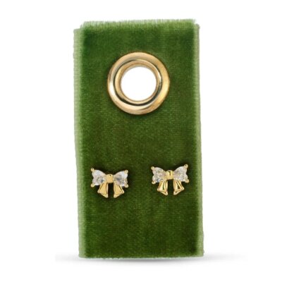 Bow Studs on Velvet