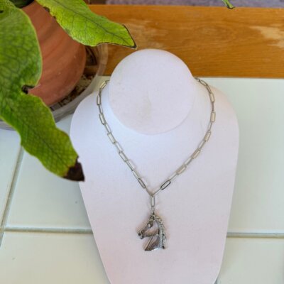 Horse Cutout Charm Necklace