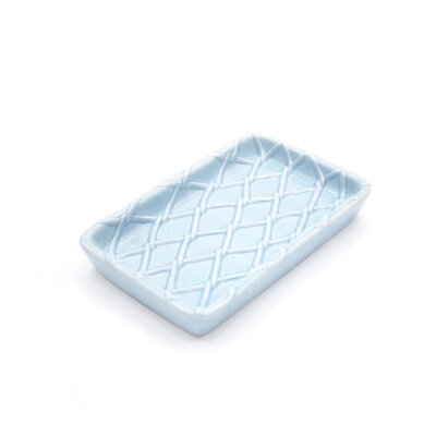 Textured Soap Dish - Light Blue