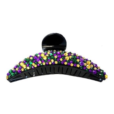 Mardi Gras Rhinestone Hairclip