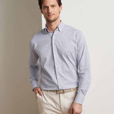 Casey Performance Twill Sportshirt - Navy