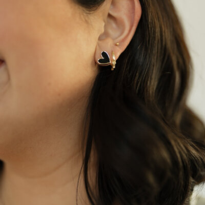 Black Heart Studs