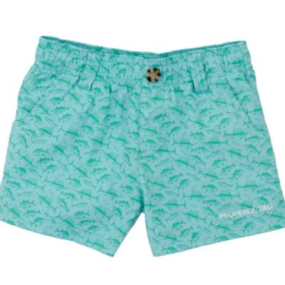 Frenzy Green Fish Mallard Shorts