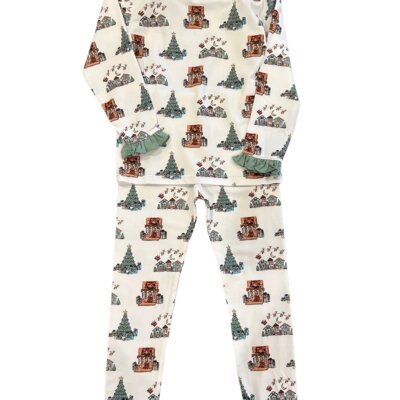 Night Before Christmas 2pc Ruffle Pajama