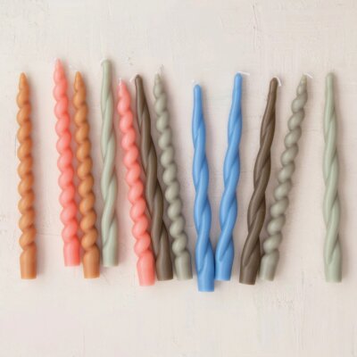 Blue Twist Candle