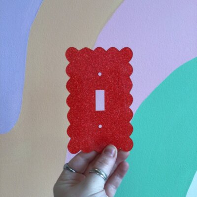 Ruby Glitter Outlet Covers