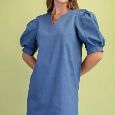 The Harper Dress in Denim