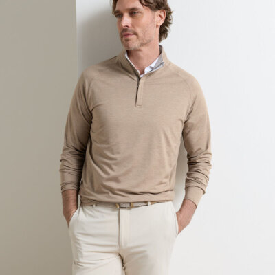 Stealth Perf 1/4 Zip - Biscotti