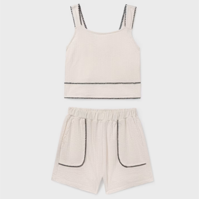 Bone Shorts and Top Set