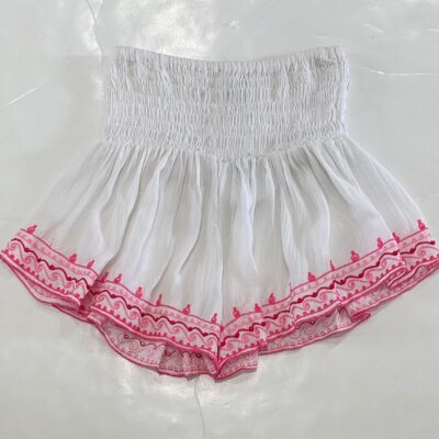 White & Pink Brissa Short
