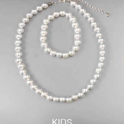 Kids Pearl Necklace Set