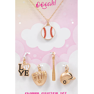 Baseball Necklace Charm Set