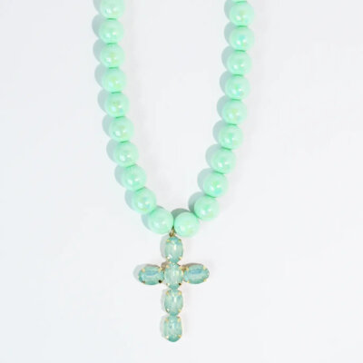 Mint Grace Cross Necklace