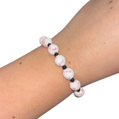 Wooden Baseball Bracelet