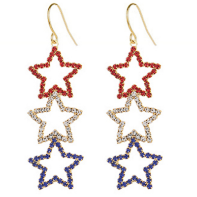 USA Star Drop Earrings