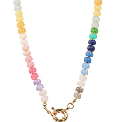 Multi Marble Bead Necklace