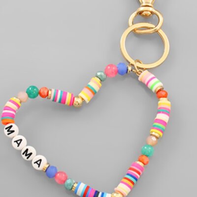 Mama Bead Circle Key Chain
