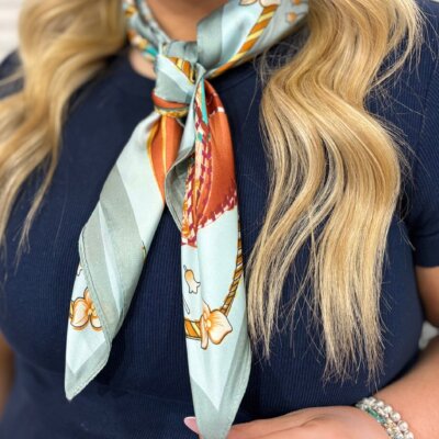Hot Air Balloon Silky Scarf