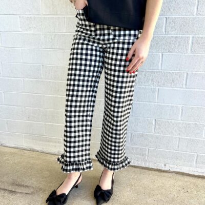 Gingham Ruffle Pant