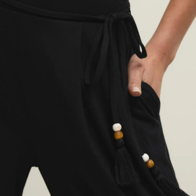 Lydia Wide Leg Pant-Blk