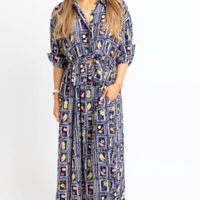 Italian Fruit Shirt Dress