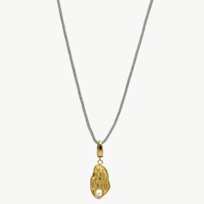 Lurex Cord Necklace - Silver