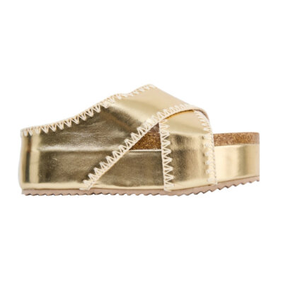 Nina Platform Wedge- Gold