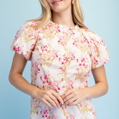 Floral Button Down - Berry Mix