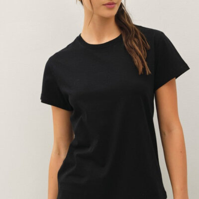 Cotton Jersey Tee - Black