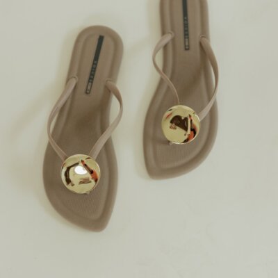Puff Sandal in Beige by Voices