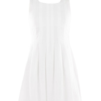 White Willow Pleated Dress