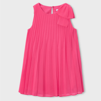 Carnation Pink Pleated Dress