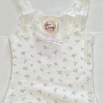 Ivory Pink Floral Tank