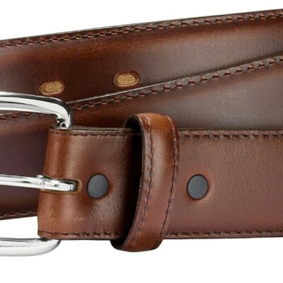 Justin Men's Classic Western Brown Leather Belt 53717