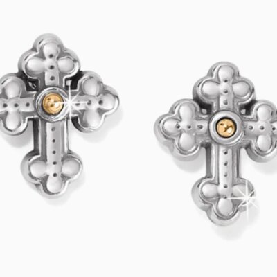 Luna Cross Mini Post Earrings