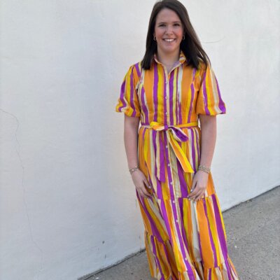Stripe Poplin Maxi