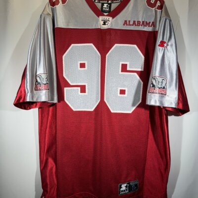 Vintage Alabama X Starter Crimson/Silver #96 Football Jersey Large
