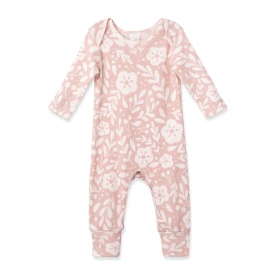 Pretty-In-Pink Floral Baby Romper