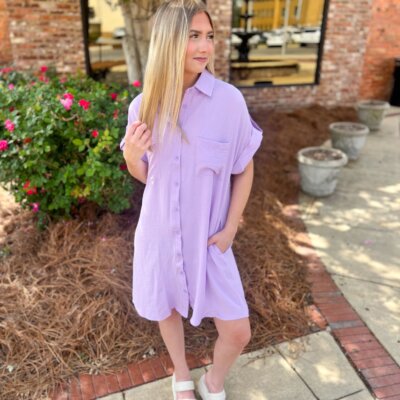 Button Down Mini Dress