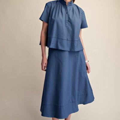 Stand Collar Stitch Top