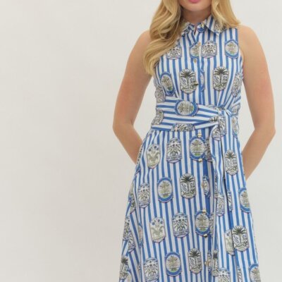 Santorini Stripe Midi