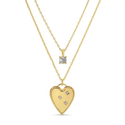 Layered Heart Necklace