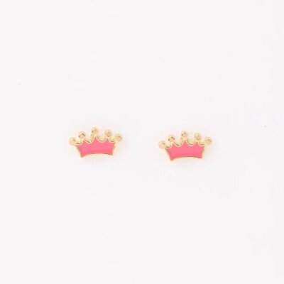 MM Girl Earrings-Pink Crown
