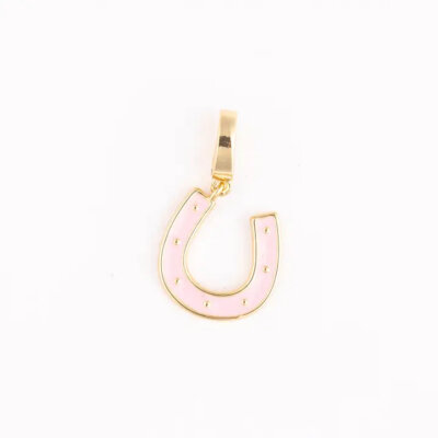 Charm Luxe Pink Horse Shoe