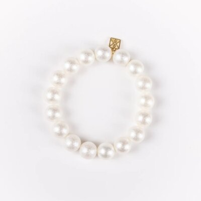 Christi Bracelet | Cotton Pearl 10mm