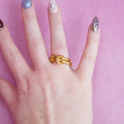 Stacked Fidget Titanium Ring