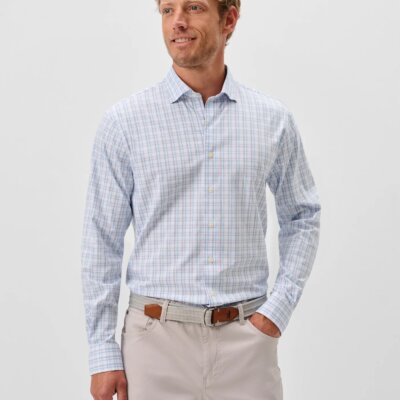 Johnnie-O Salvadore Perf Button Down White