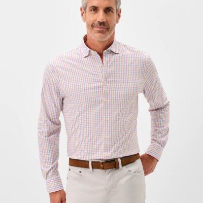 Johnnie-O Albie Perf Button Down White