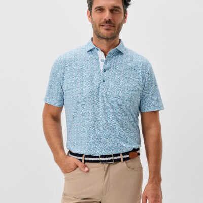 Johnnie-O Peelin Good Perf Mesh Polo Tropical